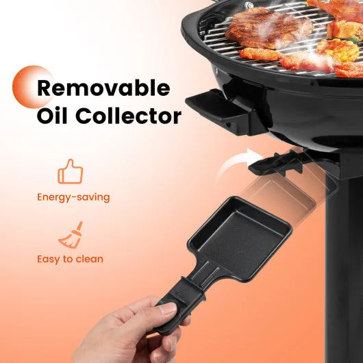 1600W Electric BBQ Grill with Removable Non-Stick Warming Rack