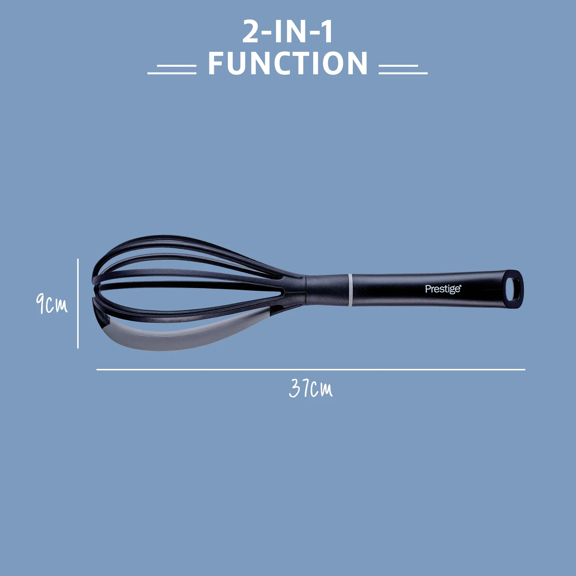 2-in-1 Kitchen Utensil - Whisk with Silicone Edge