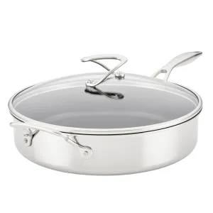 5 Quart Tri-Ply Clad Nonstick Saute w/ Lid & Helper Handle