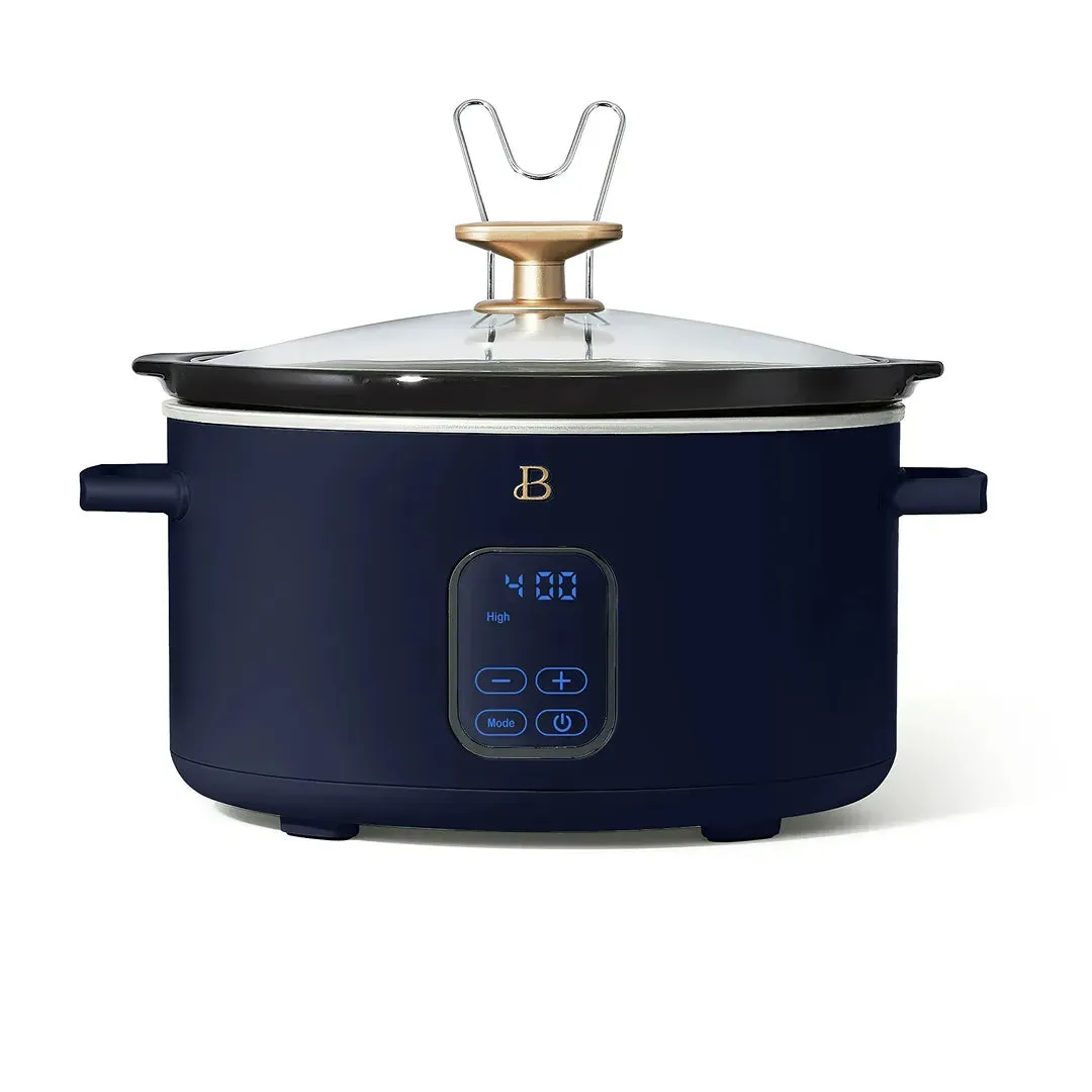 6 Qt Programmable Slow Cooker, Starry Night by Drew Barrymore, Blue (See Description)