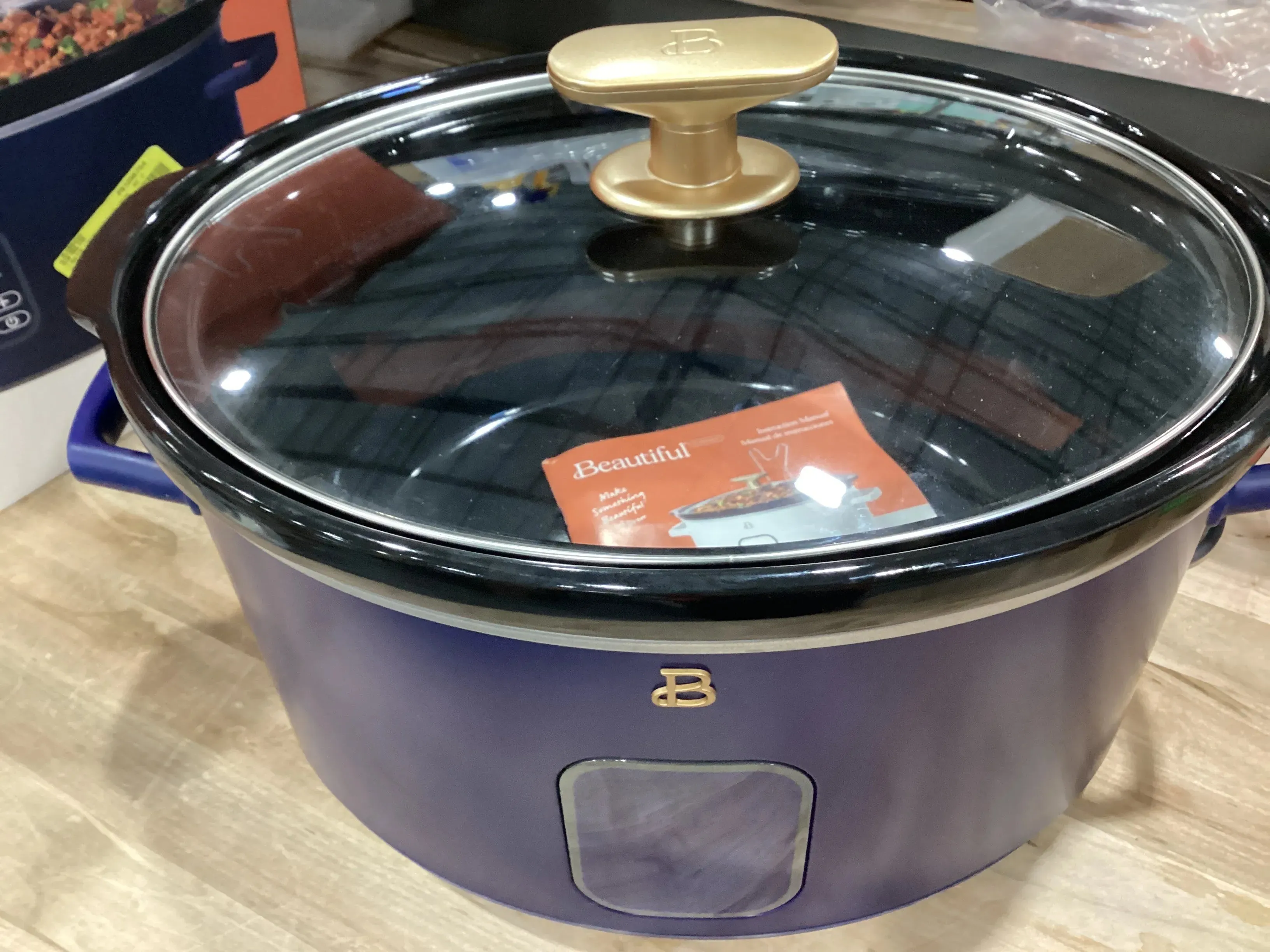 6 Qt Programmable Slow Cooker, Starry Night by Drew Barrymore, Blue (See Description)