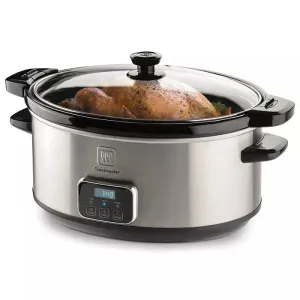 7 Quart Stainless Steel Digital Slow Cooker with Locking Lid