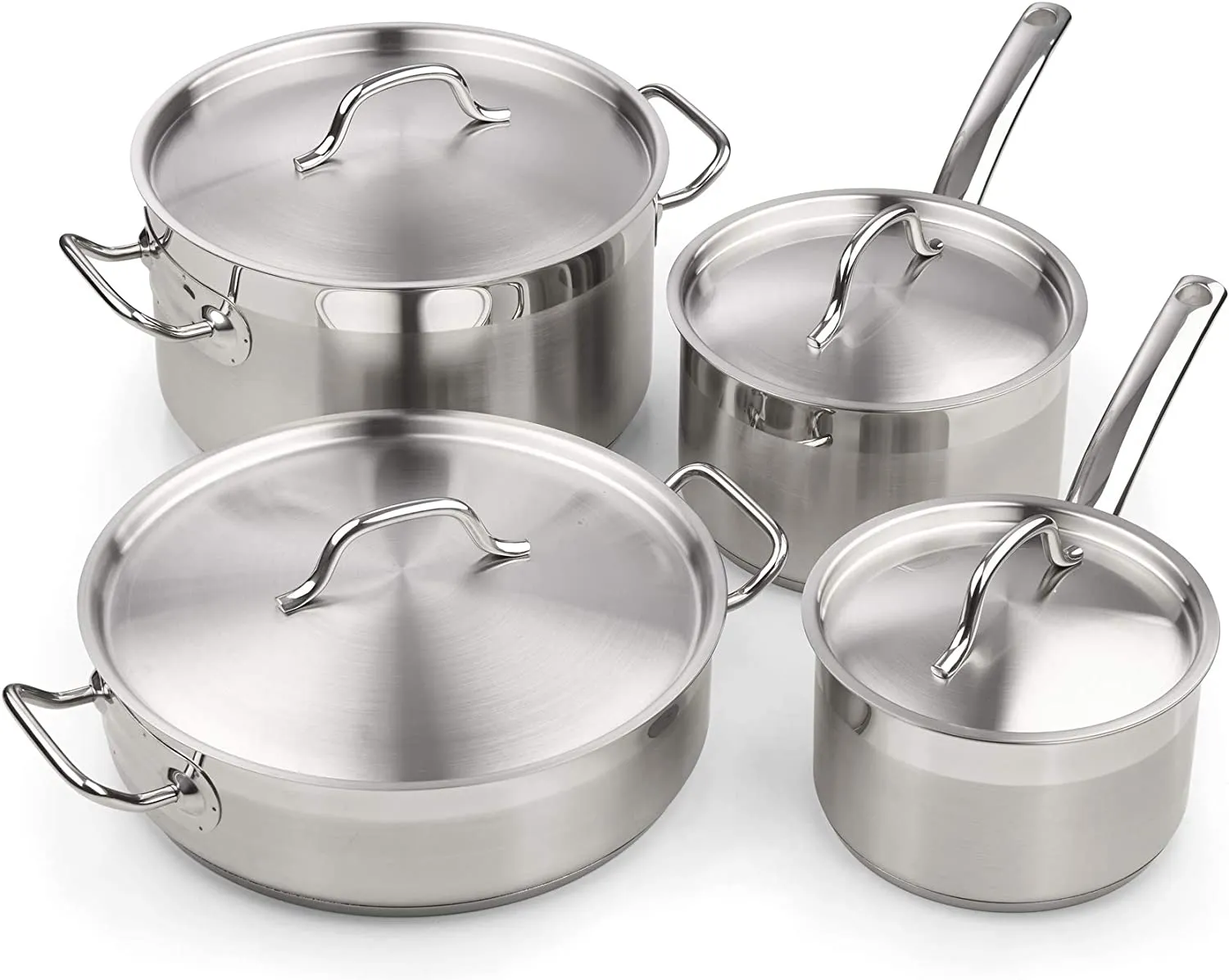 8 PC Stainless Steel Cookware Set