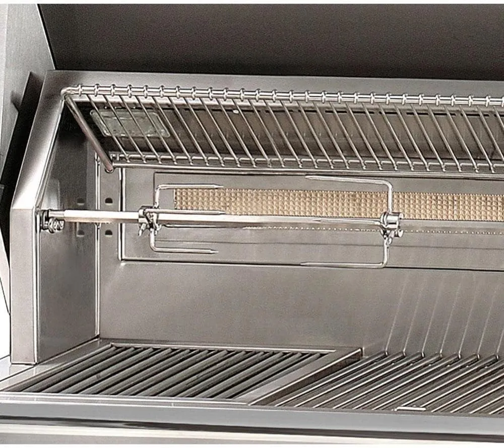 Alfresco 42" Gas Grill on Deluxe Cart in Stainless Steel W/Sear Zone & Rotisserie -LP