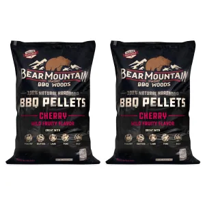 Bear Mountain BBQ All Natural Hardwood Cherry Smoker Pellets, 20 lbs (2 Pack)