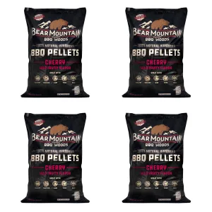 Bear Mountain BBQ All Natural Hardwood Cherry Smoker Pellets, 20 lbs (4 Pack)