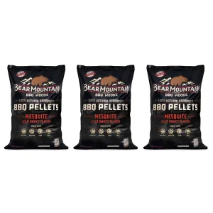 Bear Mountain BBQ Premium All Natural Hardwood Mesquite Smoker Pellets (3 Pack)