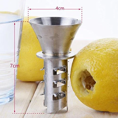 Best Utensils Stainless Steel Manual Lemon Juicer Squeezer Reamer 18/8 Stainless Steel Hand Held Citrus Juicer and Lemon Pourer (1)