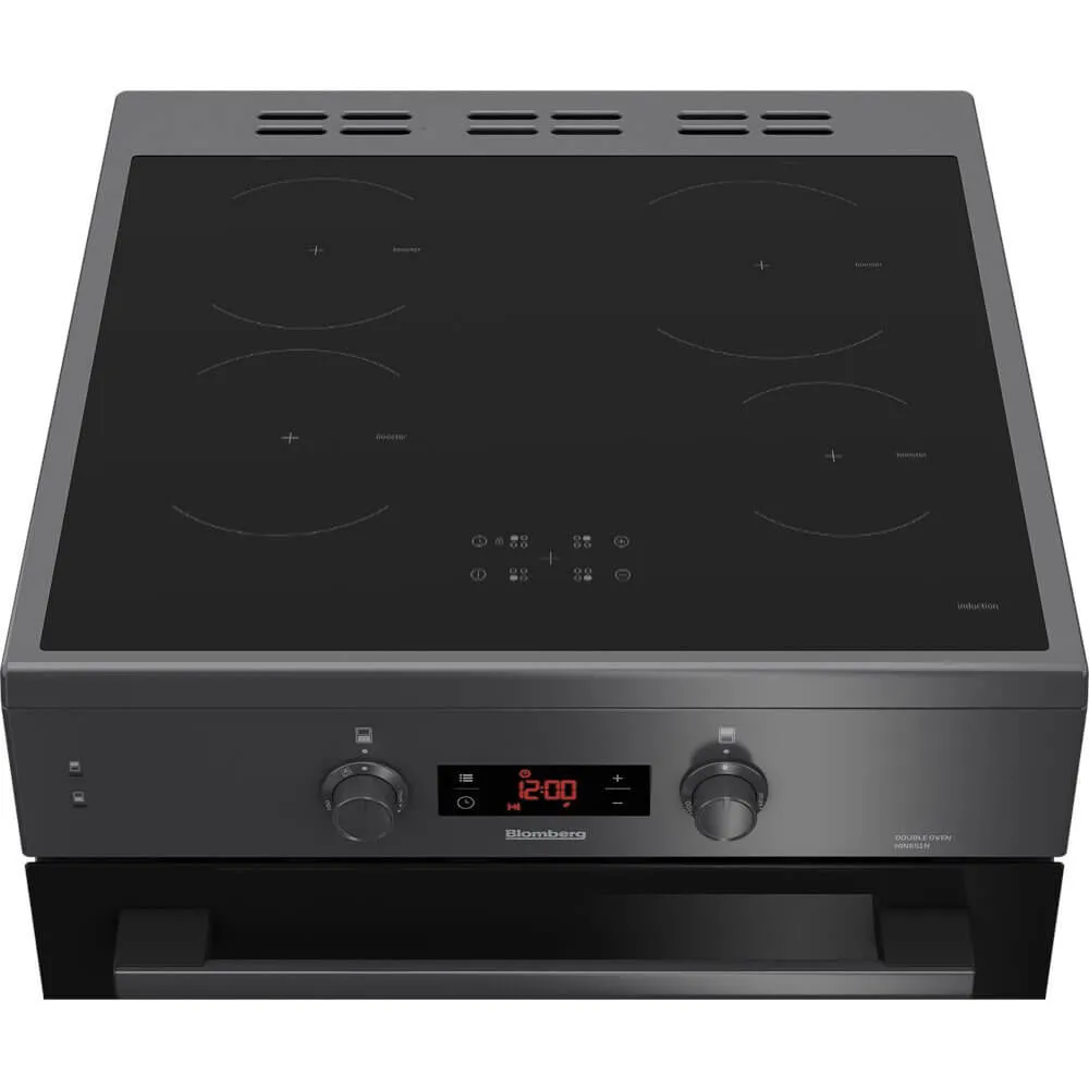 Blomberg HIN651N 60cm Double Oven Electric Cooker with Induction Hob  Anthracit