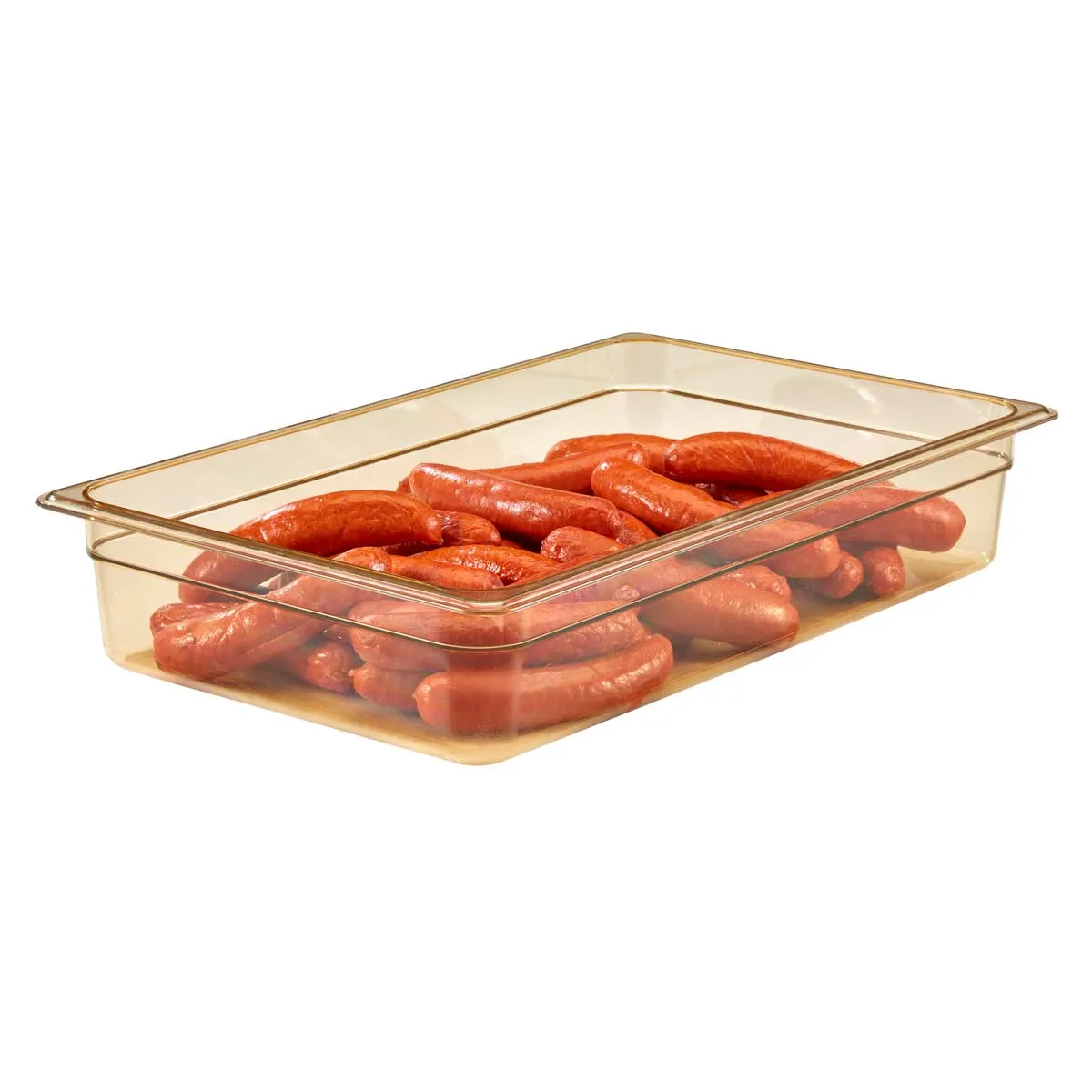 Cambro 14HP150 H-Pan Full Size High Heat Food Pan, Amber, 4" Deep