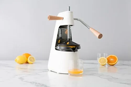 Chef'n Fresh Force Tabletop Citrus Press, 2.3, White/Stainless/Wood