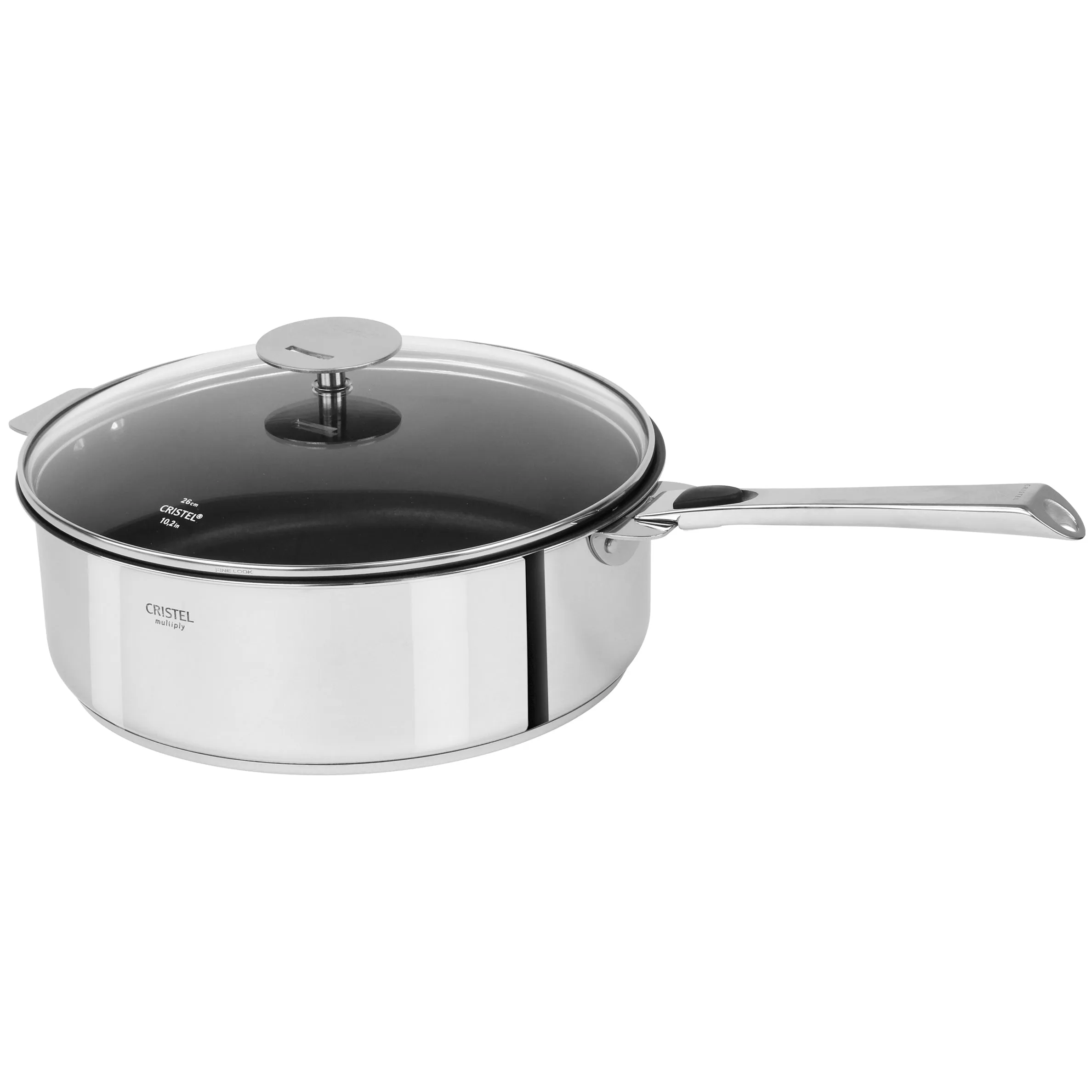 Cristel Casteline Detachable Handle 4-Quart Saute Pan Exceliss Non-Stick Coating