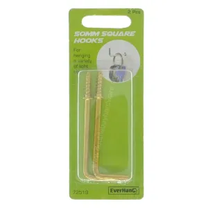 Everhang Square Hooks Brass 50mm 2Pcs 72519