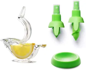 GQU Lemon Squeezer Citrus Sprayer Set | 3pcs Manual Lemon Juice Sprayer Presser Tools | For Home Party