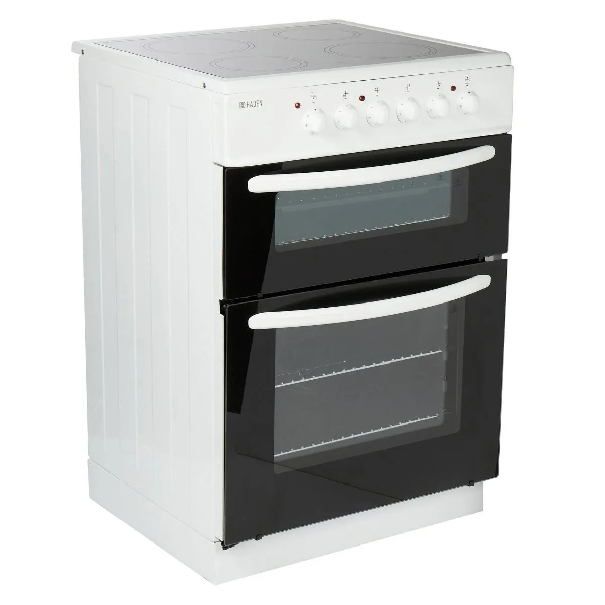 Haden HE60DOMW 60cm Double Oven Ceramic Cooker in White