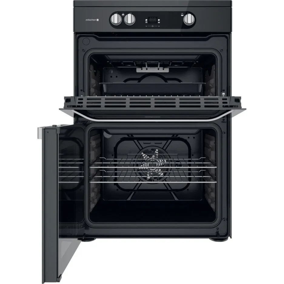 Hotpoint HDM67I9H2CB 60cm Double Oven Induction Electric Cooker - Black