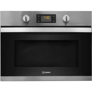 Indesit MWI3443IXUK Built-In Microwave with Grill, Stainless Steel