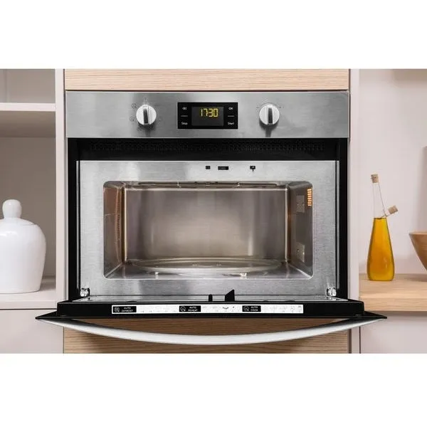 Indesit MWI3443IXUK Built-In Microwave with Grill, Stainless Steel