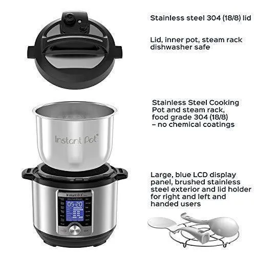 Instant Pot Ultra 3 Qt 10-in-1 Multi- Use Programmable Pressure Cooker, Slow Cooker, Rice Cooker, Yogurt Maker, Egg Cooker, Sauté, Steamer, Warmer, and Sterilizer, Silver