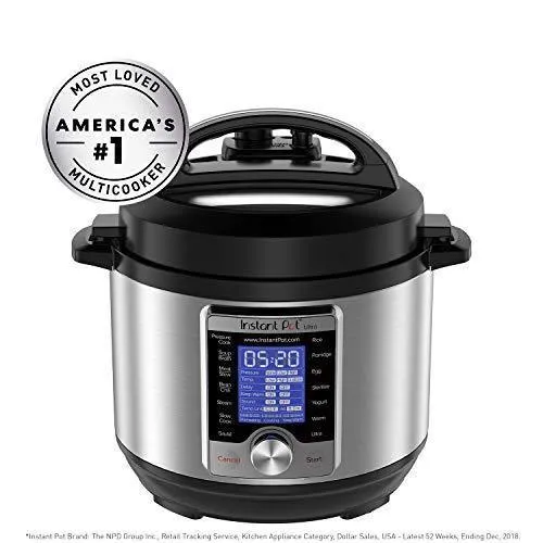 Instant Pot Ultra 3 Qt 10-in-1 Multi- Use Programmable Pressure Cooker, Slow Cooker, Rice Cooker, Yogurt Maker, Egg Cooker, Sauté, Steamer, Warmer, and Sterilizer, Silver