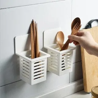 Kitchen Utensil Storage Holder Wall Mounted