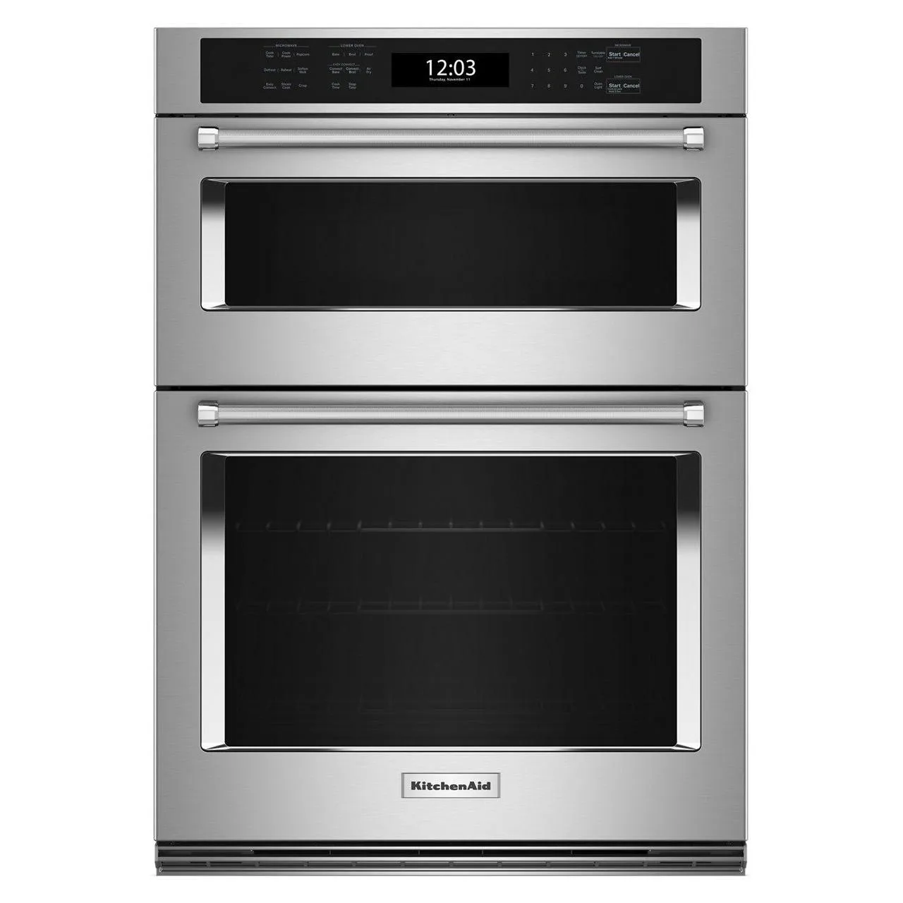 KitchenAid 30-inch, 6.4 cu. ft. Built-in Combination Wall Oven with Microwave with Air Fry KOEC530PSS