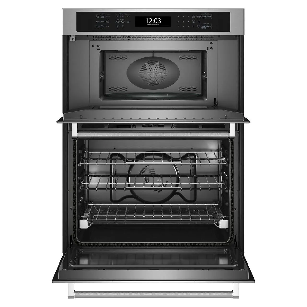 KitchenAid 30-inch, 6.4 cu. ft. Built-in Combination Wall Oven with Microwave with Air Fry KOEC530PSS