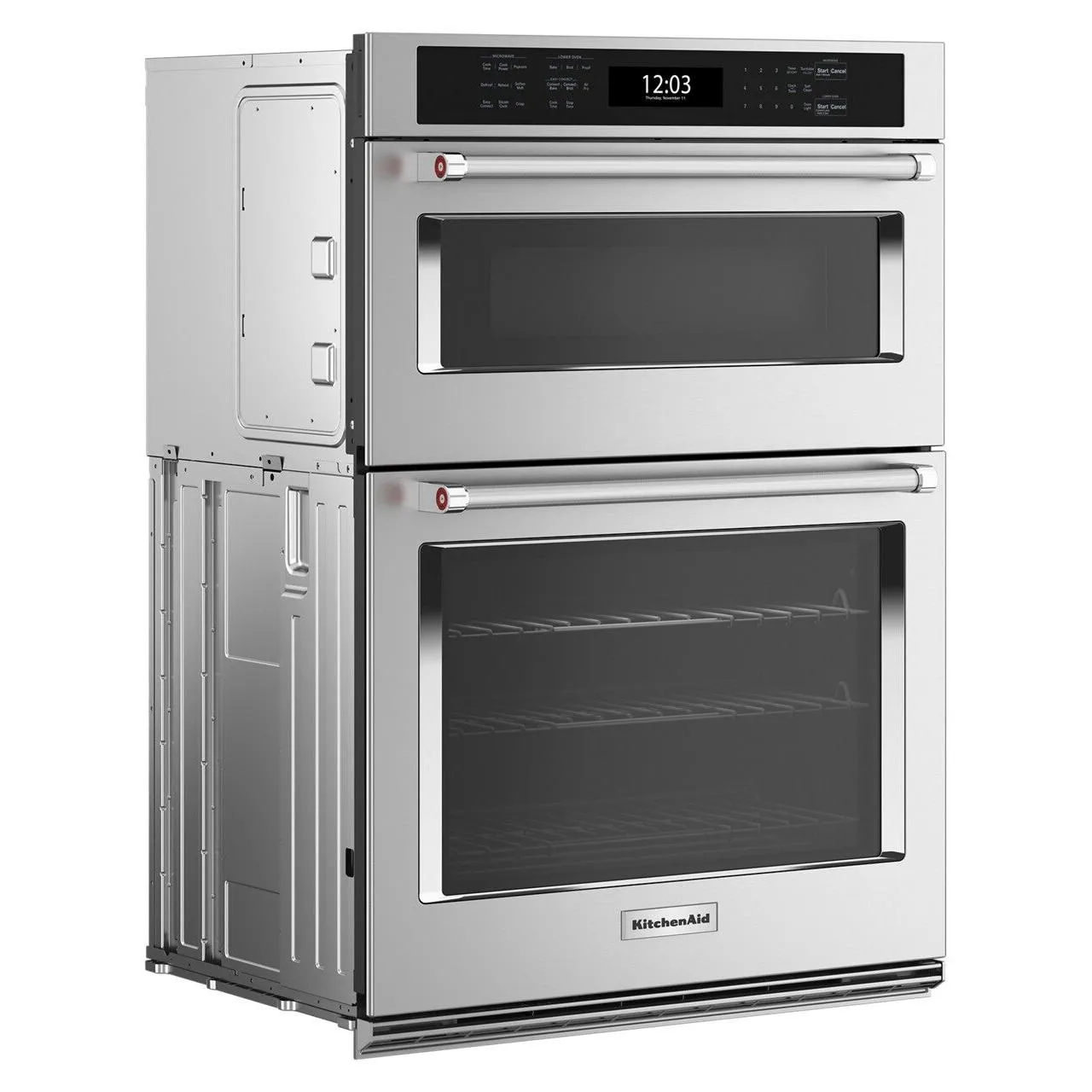 KitchenAid 30-inch, 6.4 cu. ft. Built-in Combination Wall Oven with Microwave with Air Fry KOEC530PSS