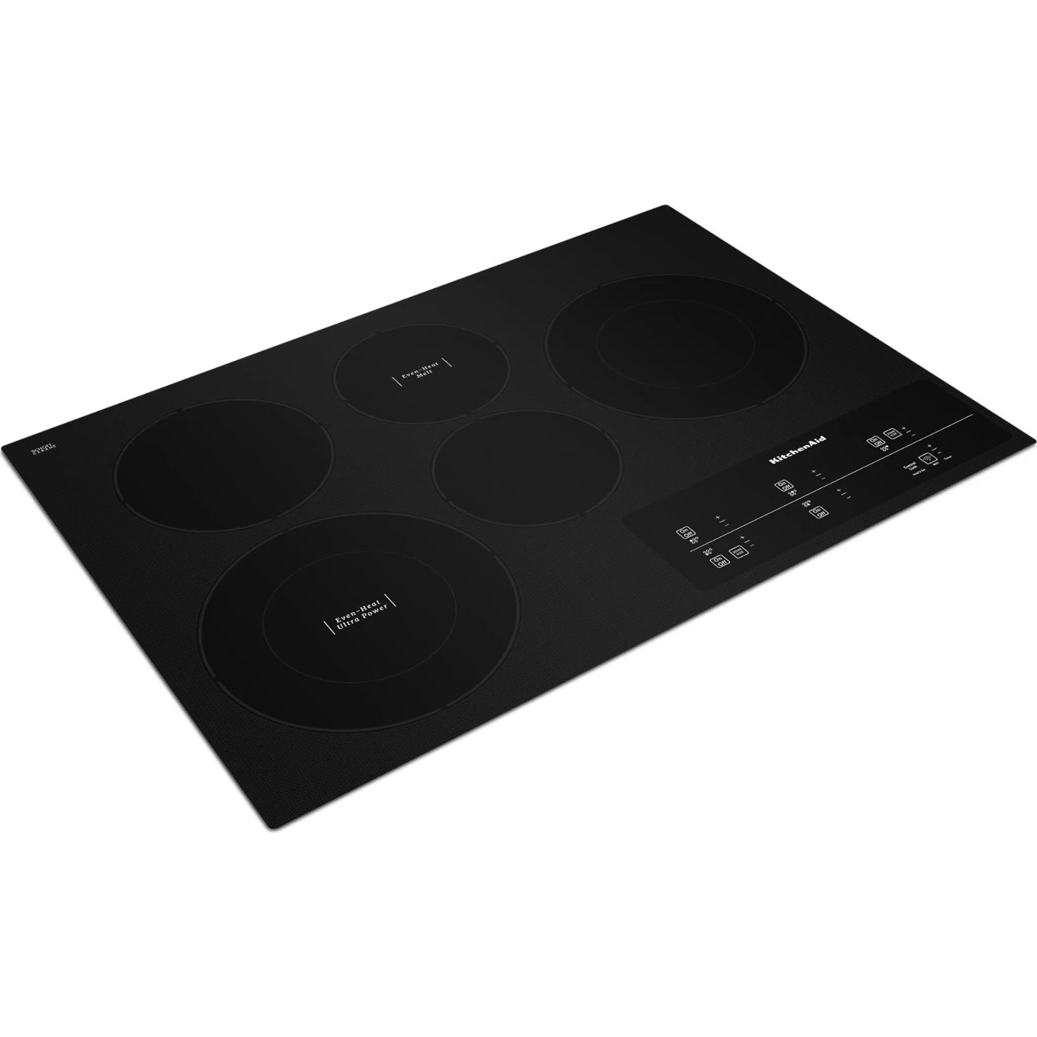 KitchenAid  30" Electric Cooktop with 5 Elements and Touch-Activated Controls (KCES950KBL)