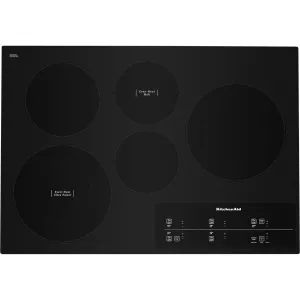 KitchenAid  30" Electric Cooktop with 5 Elements and Touch-Activated Controls (KCES950KBL)