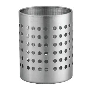 Large Round Stainless Steel Utensil Holder