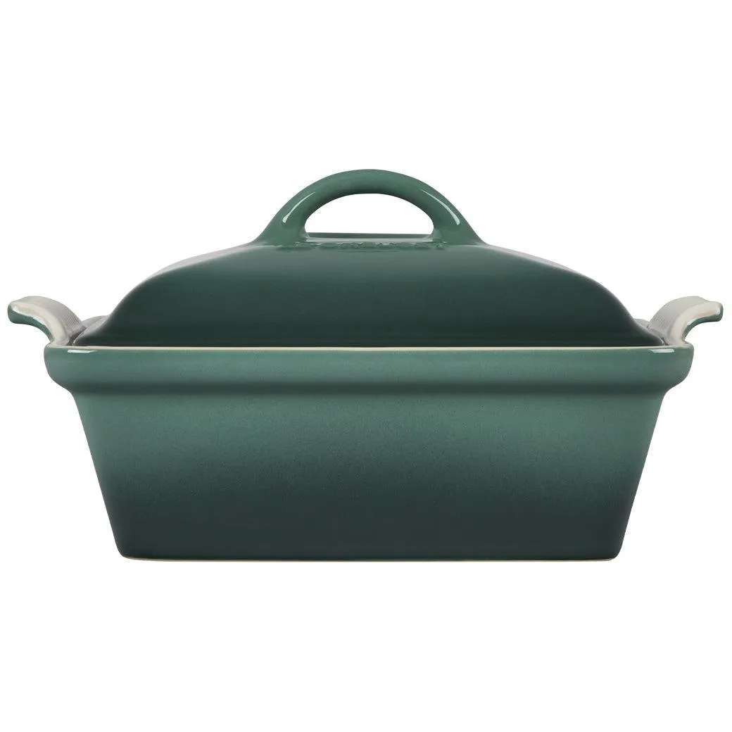 Le Creuset 2.5 qt (9-Inch) Stoneware Heritage Covered Square Casserole