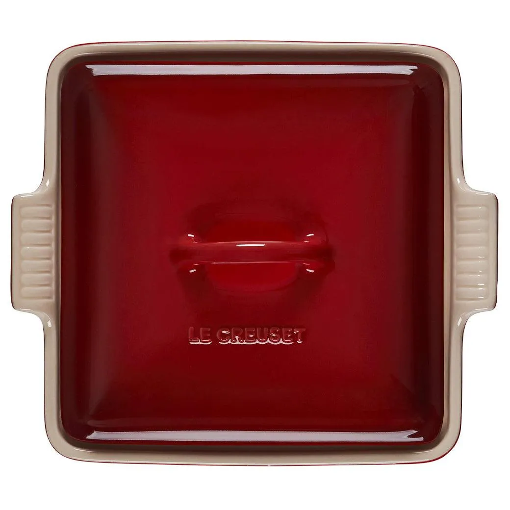 Le Creuset 2.5 qt (9-Inch) Stoneware Heritage Covered Square Casserole