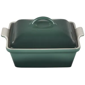 Le Creuset 2.5 qt (9-Inch) Stoneware Heritage Covered Square Casserole