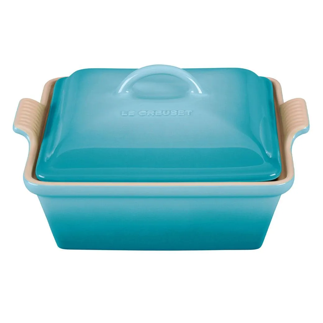 Le Creuset 2.5 qt (9-Inch) Stoneware Heritage Covered Square Casserole