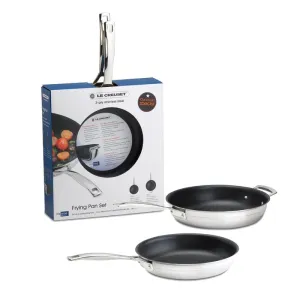 Le Creuset 3 Ply Frying Pan set 24 & 28cm Non-Stick