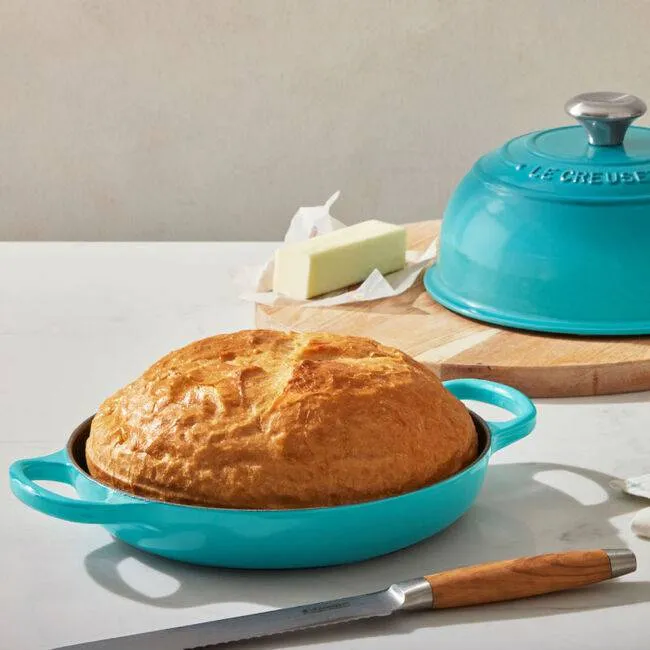 Le Creuset Enameled Cast Iron Signature Bread Oven, 9.5-Inches, Caribbean