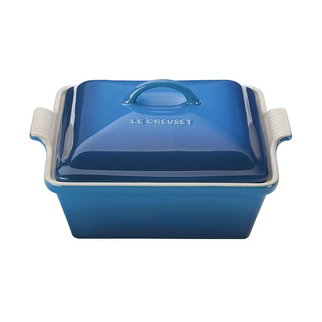 Le Creuset Heritage Covered Square Casserole With Lid, 2.5-Quart, Marseille