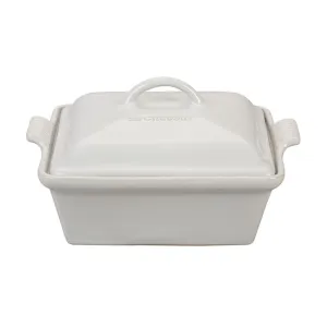 Le Creuset Heritage Covered Square Casserole With Lid, 2.5-Quart,White