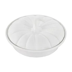 Le Creuset Pumpkin Casserole 9-Inches, White