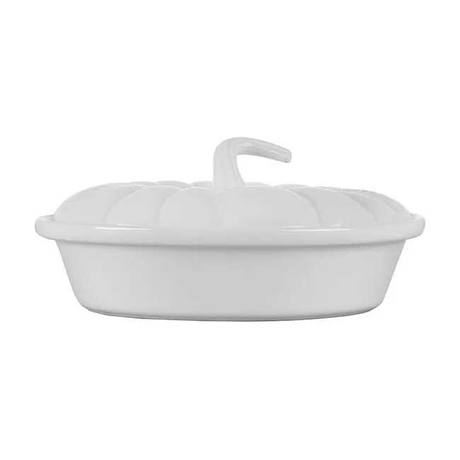 Le Creuset Pumpkin Casserole 9-Inches, White