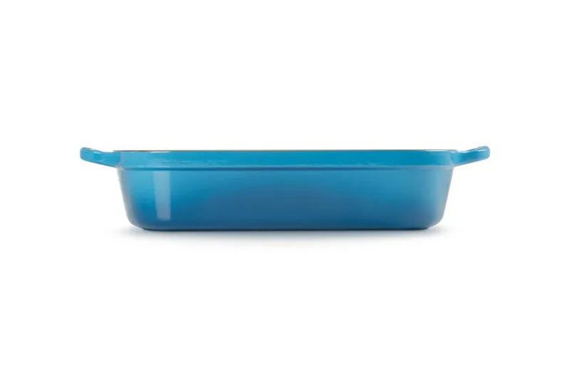 Le Creuset Signature Cast Iron Rectangular Roaster 33cm Marseille Blue