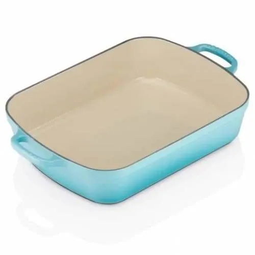 Le Creuset Signature Cast Iron Rectangular Roaster 33cm Teal