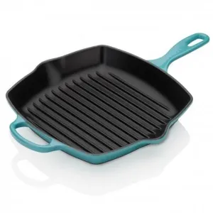 Le Creuset Signature Cast Iron Square Grillit 26cm Teal