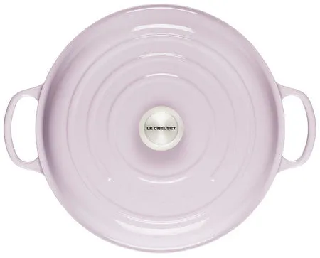 Le Creuset Signature Enameled Cast Iron Braiser with Stainless Steel Knob, 5-Quart, Shallot