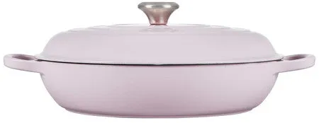 Le Creuset Signature Enameled Cast Iron Braiser with Stainless Steel Knob, 5-Quart, Shallot