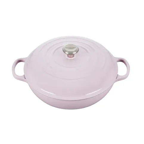 Le Creuset Signature Enameled Cast Iron Braiser with Stainless Steel Knob, 5-Quart, Shallot