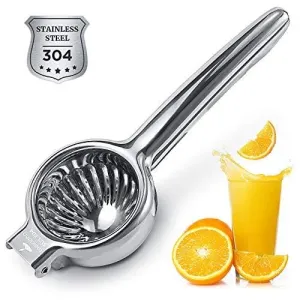 Lemon Squeezer Super High Quality Stainless Steel 304 Hand Press Juicer Manual Citrus for Juicing Lemon ＆ Limes, Vegetables 2.3Inch Middle