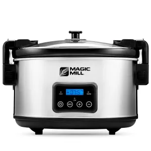 MAGIC MILL 8.5 QUART SLOW COOKER CROCK POT, DIGITAL PROGRAMMABLE, MODEL# MSC8556