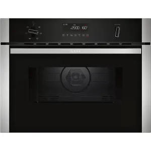 Neff C1AMG84N0B 44 Litre Built-In Combination Microwave Oven with Hot Air Grilling, 56cm Wide - Stainless Steel